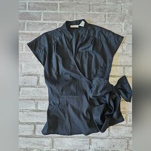 Worthington Black Wrap Blouse